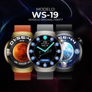 Relógio Inteligente WS19 - 3 Pulseiras - Tela 46,7mm Amoled